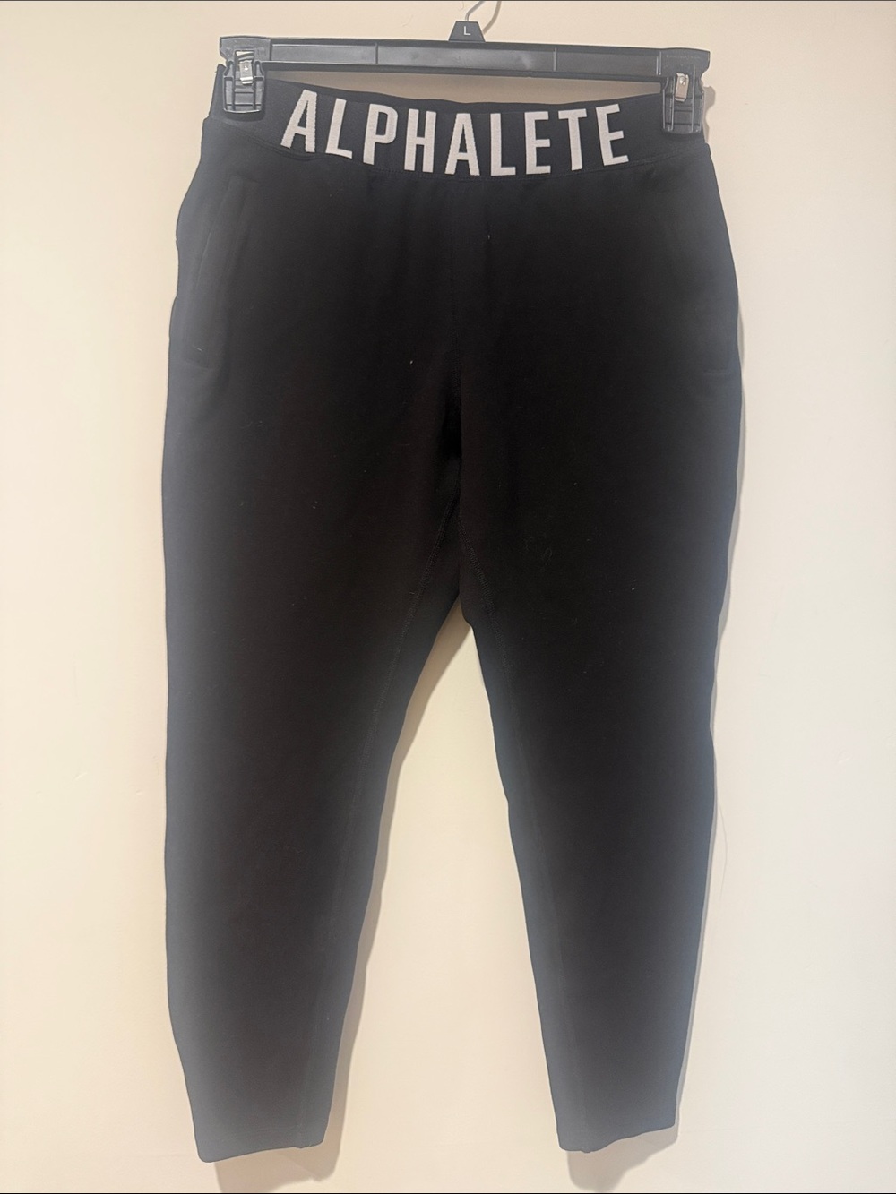 Alphalete Kids Black Joggers with Logo Waistband